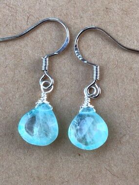Sale Natural Aquamarine Sterling Silver Sundance Charm Earrings